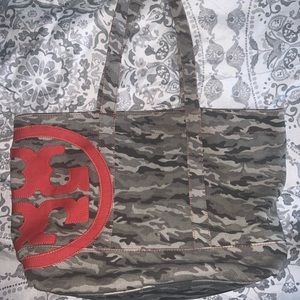 EUC Tory Burch camo tote